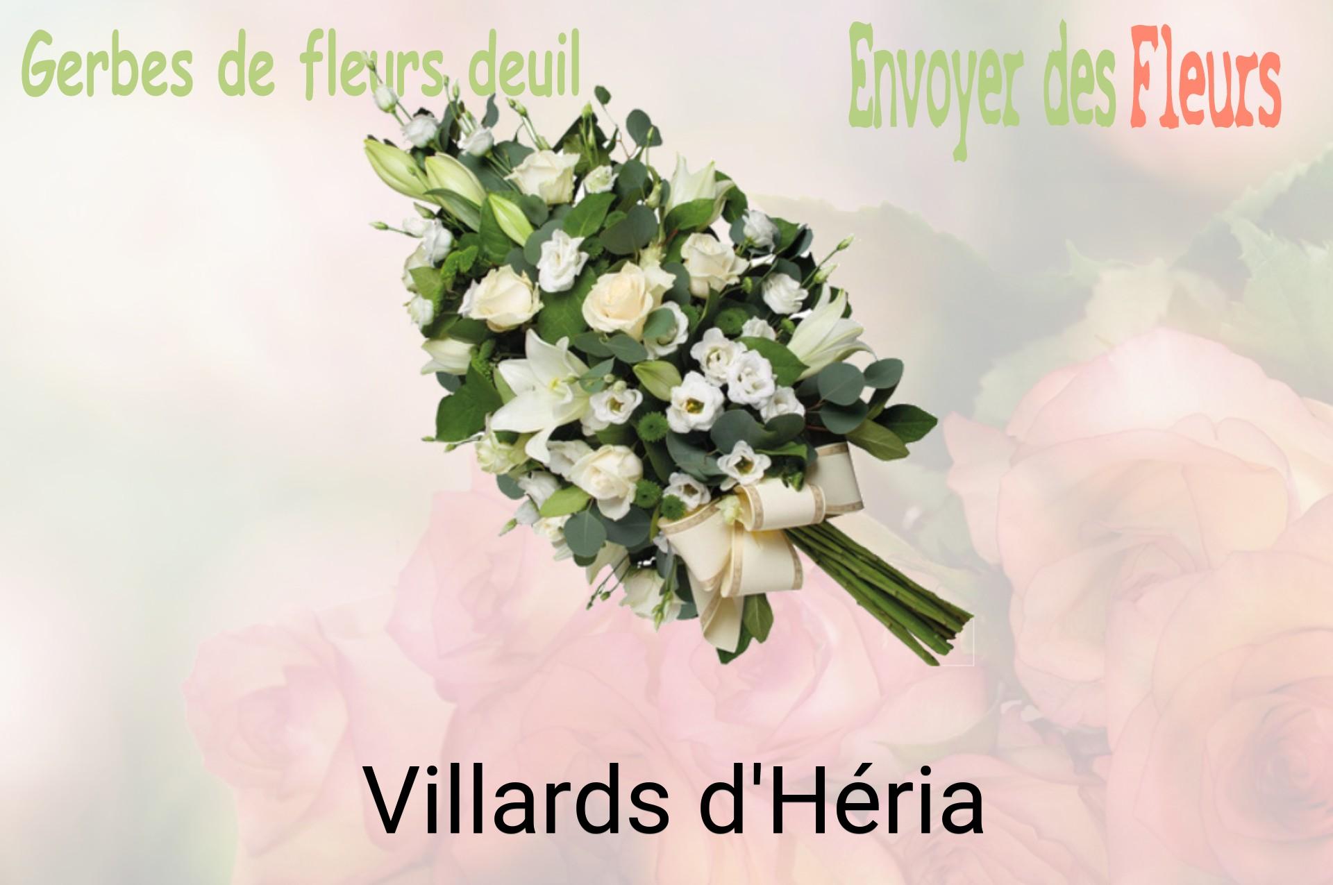Gerbe de fleurs de deuil livrée à Villards-d'Héria